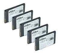 vhbw 5x Battery compatible with Avus C22, S62, V2, C12, Piano Mobile Phone Smartphone (900 mAh, 3.7 V, Li-Ion)