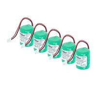 vhbw 5x Battery compatible with Honeywell 8EP420, AG6/WB, ADE RESON8, RESON8, HWAG6S Alarm Units, Home Security (230 mAh, 6 V, NiMH)