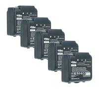vhbw 5x Battery compatible with IMET M550s Zeus, M550 Zeus, M550 Thor Industrial Radio Remote Control (2000 mAh, 3.6 V, NiMH) - Black