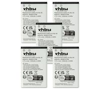 vhbw 5x Battery compatible with Luiton LT-316 Mobile Phone Smartphone (1200 mAh, 3.7 V, Li-Ion)