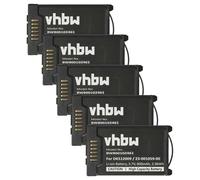 vhbw 5x Battery compatible with Mitel 612d, 622d, 632d, 620d, 622dt, 610d, 612dt, 630d, 600d Wireless Landline Phone (800 mAh, 3.7 V, Li-Ion)