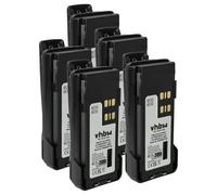 vhbw 5x Battery compatible with Motorola DP2400e, DP2000, DP2600, DP2400 Radio, Walkie-Talkie (3000 mAh, 7.2 V, Li-Ion) + Belt Clip