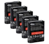vhbw 5x Battery compatible with Motorola Talkabout MD200TPR, MR350R, MR350, MD207R, MD207, MJ270R, MJ270 Radio, Walkie-Talkie (1500 mAh, 3.6 V, NiMH)