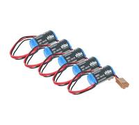 vhbw 5x Battery compatible with Omron C60P, C60K, CQM1, C60PF, CV1M, CV1000, CV500 CNC Router, CNC Controller (1700 mAh, 3.6 V, Li-SOCl2)