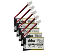 vhbw 5x Battery compatible with Plantronics CS530, CS530A, CS540, CS540A Wireless Headset Headphones (140 mAh, 3.7 V, Li-polymer)