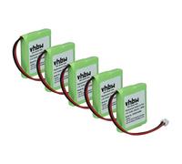 vhbw 5x Battery compatible with Siemens Gigaset E455, E455 Sim, E450 Sim, E40, E450, E45 Wireless Landline Phone (650 mAh, 2.4 V, NiMH)