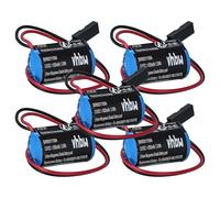 vhbw 5X Battery Compatible with Siemens Simatic S5-95U, S5-90U, S7-200 6ES7291-8BA20-OXAO, S5-100U Control Unit (900mAh, 3V, Li-MnO2)