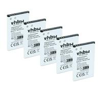 vhbw 5x Battery compatible with SVP T618, HDDV-8310, T-100, MP-300, T718, T700, T628 Mobile Phone Smartphone (600 mAh, 3.7 V, Li-Ion)