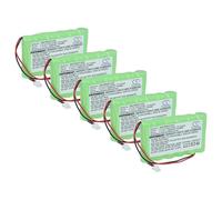 vhbw 5x Battery compatible with Visonic Central PM30, PowerMaster 30 Control Panel Alarm Units, Home Security (1500 mAh, 7.2 V, NiMH)