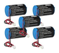 vhbw 5x Battery compatible with Visonic MCS-730, MCS-710, MCS-720 Alarm Units, Home Security, Wireless Outdoor Siren (19000 mAh, 3.6 V, Li-MnO2)