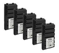 vhbw 5x Battery compatible with Yaesu Vertex VXA-210 Aviator Pilot, VXA-210 Lite, VX-A210A Radio, Walkie-Talkie (1800 mAh, 7.2 V, NiMH)