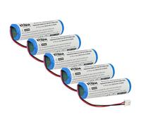 vhbw 5x Battery compatible with Zafferano Pina, LD1650BFA, Push-Up, LD1050N3 Table Light, Reading Lamp, Night Light (2600 mAh, 3.7 V, Li-Ion)