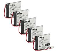 vhbw 5x Battery compatible with Zafferano POLDINA MICRO, LD0490F3 Table Light, Reading Lamp, Night Light (1900 mAh, 3.7 V, Li-polymer)