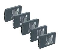 vhbw 5x Battery Replacement for Autec MHM03, LPM01LI, LPM01, R0BATT00E10A0 for Industrial Radio Remote Control (500 mAh, 3.6 V, NiMH) - Black
