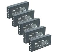 vhbw 5x Battery Replacement for Danfoss 2305271, BT24IK for Industrial Radio Remote Control (2500 mAh, 4.8 V, NiMH) - Black