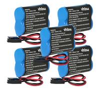 vhbw 5x Battery Replacement for GE/Fanuc BR-AGCF2W for CNC Router, CNC Controller (2200 mAh, 6 V, Li-MnO2)