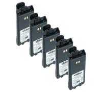 vhbw 5x Battery Replacement for Icom BP-279, BP-280, BP-280LI for Radio, Walkie-Talkie (1500 mAh, 7.4 V, Li-Ion) + Belt Clip