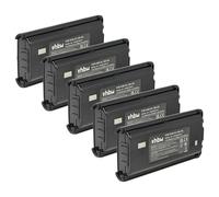 vhbw 5x Battery Replacement for Kenwood KNB-45, KNB-45L, KNB-45Li for Radio, Walkie-Talkie (2000 mAh, 7.4 V, Li-Ion)