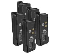 vhbw 5x Battery Replacement for Motorola PMNN4491B, PMNN4493, PMNN4543 for Radio, Walkie-Talkie (2200mAh, 7.4 V, Li-Ion) + Belt Clip