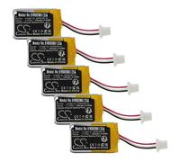 vhbw 5x Battery Replacement for Plantronics 212367-01 (3 pin), 212367-01 for Wireless Headset Headphones (140 mAh, 3.7 V, Li-polymer)