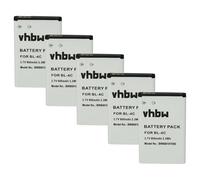 vhbw 5x Battery Replacement for SVP BBA-07 for Mobile Phone Smartphone (900 mAh, 3.7 V, Li-Ion)