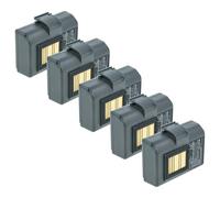 vhbw 5x Battery Replacement for Zebra P1023901, BTRY-MPP-34MAHC1-01 for Printer Copier Scanner Label Maker (2600 mAh, 7.4 V, Li-Ion)