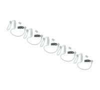 vhbw 5x Bodyguard Headset Tube Earpiece compatible with Motorola MDPMLN4418, FTN6707 Headset, Two Way Radio - With Clip, transparent/white