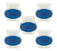 vhbw 5X Cable Connector for Boundary Wire for Various Robot Lawn Mower - Cable Clamps, Waterproof, Blue Transparent