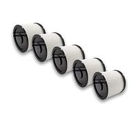 vhbw 5x Cartridge Filter compatible with Hecht 8314, 8212, 8314 Z Vacuum Cleaner - White