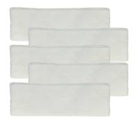 vhbw 5X Cleaning Pad Compatible with Kärcher SC 5, SC 4100 CB, SC 4 Premium, SC 4 Premium Iron Kit, SC 5.800 C Hot Spray Steamer, Steam Mop - White