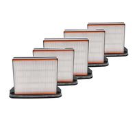 vhbw 5x Filter compatible with Collomix VAC 35 M Vacuum Cleaner - flat-fold/wet/HEPA-filter Black Grey White