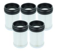 vhbw 5x Filter compatible with Makita DCL281FZ Vacuum Cleaner - HEPA filter Black White