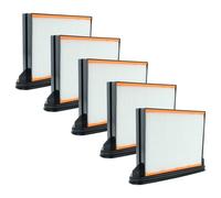 vhbw 5x Flat-Fold Filter F8 compatible with Collomix VAC 35 M Industrial Vacuum Cleaner - Pleated Filter Element