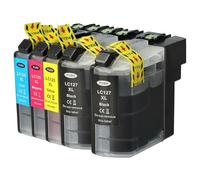 vhbw 5x Ink Cartridge compatible with Brother MFC-J 4710DW, 6520DW, 4510DW, 4410DW, 4610DW, 6720DW, 4310DW, 6920DW Printer + Chip (Compatible)