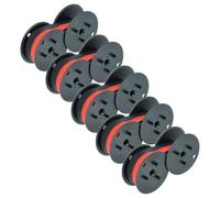 vhbw 5x Ink Roller Black-Red compatible with Casio DR 320, 420, 520, 620RE, 620TEC Cash Register, Calculator