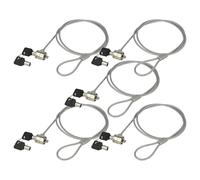 vhbw 5x Kensington Lock for Laptop Notebook - Cable Lock with Keys, 1.2 m
