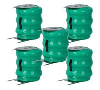 vhbw 5x NiMH replacement button cell battery tab compatible with Amiga 2000, A501 (80 mAh, 3.6 V, NiMH)