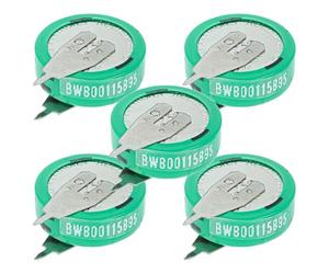vhbw 5x NiMH replacement button cell battery tab type 1/V80H 2 pins 80mAh 1.2V compatible with model building batteries, solar lights etc.