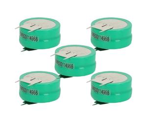 vhbw 5x NiMH replacement button cell battery tab type 2/V250H 3 pins 250mAh 2.4V compatible with model building batteries, solar lights etc.