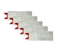 vhbw 5x Replacement Mop Heads compatible with Vileda 1-2 Spray Mop - Microfibre Attachment Grey White