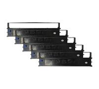 vhbw 5X Ribbon Cartridge Compatible with OKI Microline ML-1120, ML-1120 eco, ML-1190, ML-1190c Dot Matrix, Receipt Printer - Black Ink Ribbon