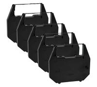 vhbw 5X Ribbon Cartridge Compatible with Olympia Startype, SM 5200, Personal Writer, Mastertype 2 Dot Matrix, Receipt Printer - Black Ink Ribbon