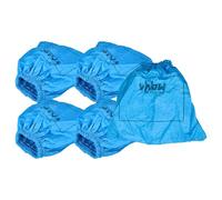 vhbw 5x Textile Filter compatible with Niteo Tools WVC0332-19, Tools VC0495-18 Vacuum Cleaner, Wet/Dry Vacuum Cleaner - Textile Bag, Washable, Blue
