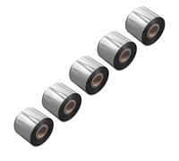 vhbw 5X Thermal Ribbon Compatible with Sato CL6NX, CL4NX Label Printer, 50 mm x 300 m, Wax Resin, Black