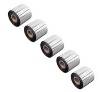 vhbw 5X Thermal Ribbon Compatible with Valentin Pica, Micra - Serie Label Printer, 60 mm x 300 m, Wax Resin, Black