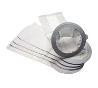 vhbw 5x Vacuum Cleaner Bag compatible with Nilfisk GD 10 Back Vacuum Cleaner - Paper, 43.5 cm x 17.9 cm, Grey, White