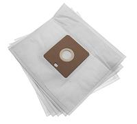 vhbw 5x Vacuum Cleaner Bag compatible with Nilfisk Coupé Neo, Bravo Pet Pack, Bravo Special Vacuum Cleaner, Microfleece, 24.7 cm x 27 cm, White