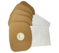 vhbw 5x Vacuum Cleaner Bag compatible with Sprintus BoostiX 36V, BoostiX, BoostiX iGo Vacuum Cleaner, Microfleece, 36 cm x 17 cm, White