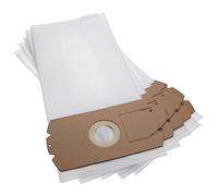 vhbw 5x Vacuum Cleaner Bag compatible with Wilfa 1200 A/E Vacuum Cleaner - Microfleece, 39 cm x 18 cm, White