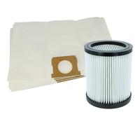 vhbw 6-Part Filter + Paper Bag Set compatible with Stihl SEA 60, 100 Vacuum Cleaner